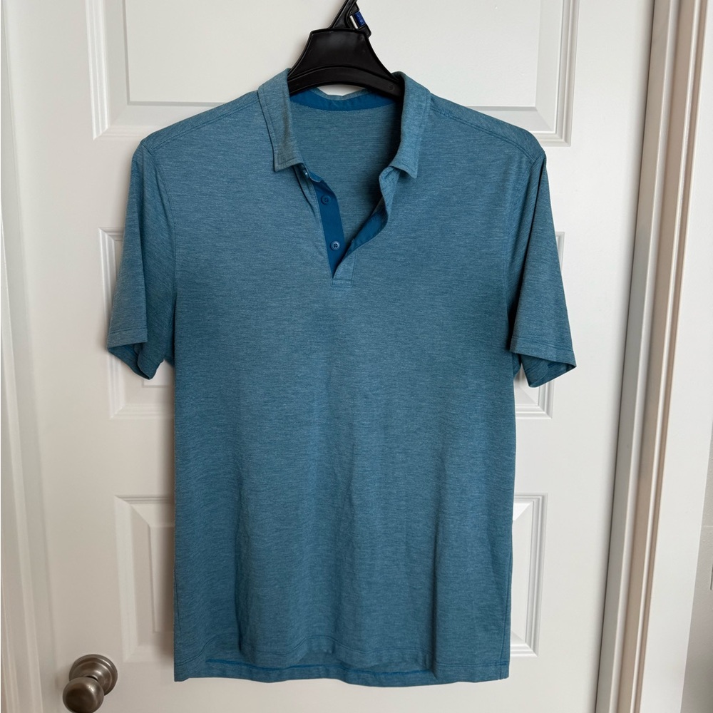 Lululemon Athletica Blue Polo Shirt Classic Design